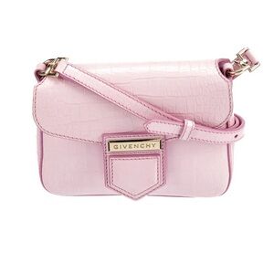 GIVENCHY Pink Embossed Leather Crossbody